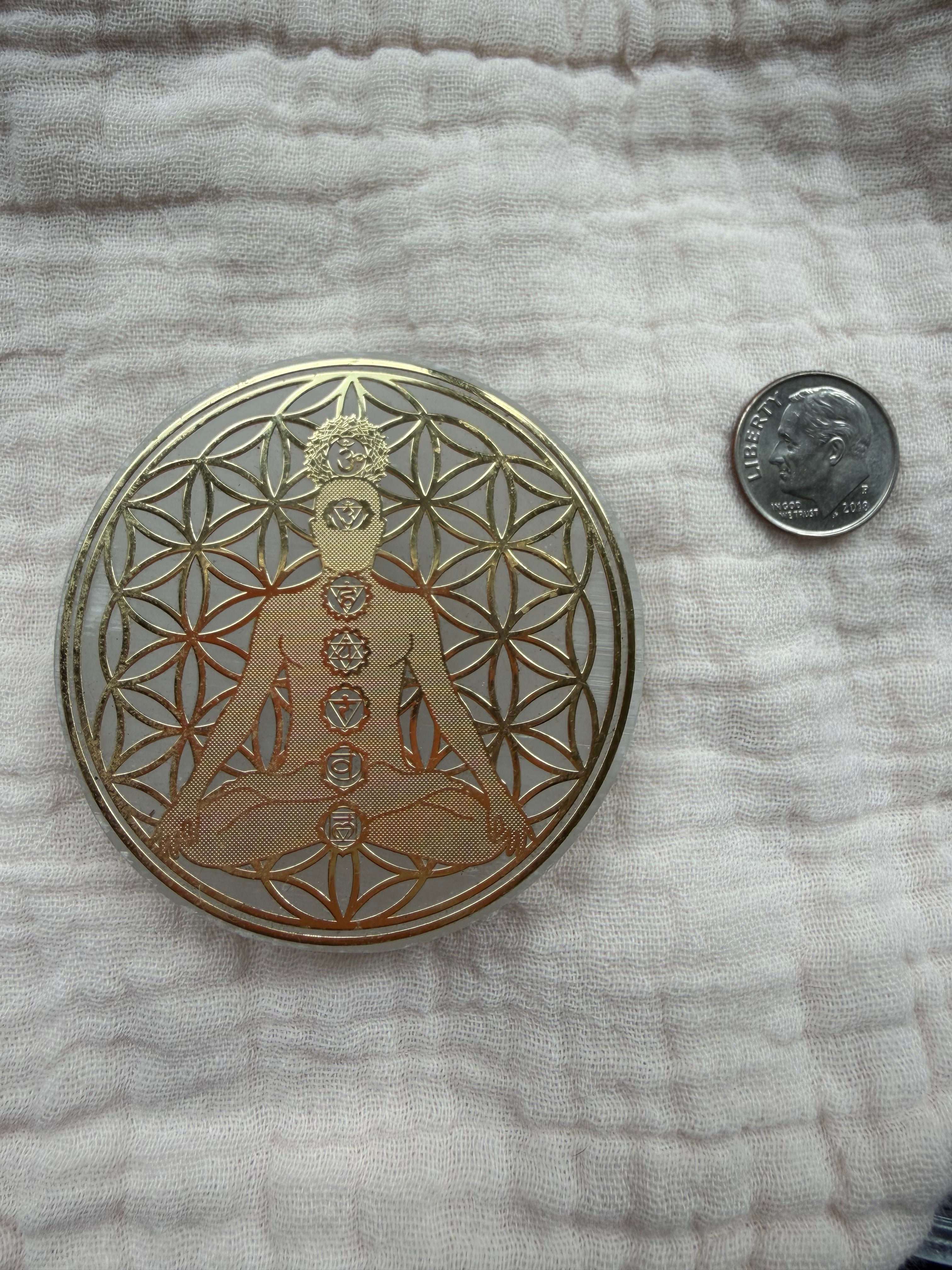 Selenite Chakra Charging Plate