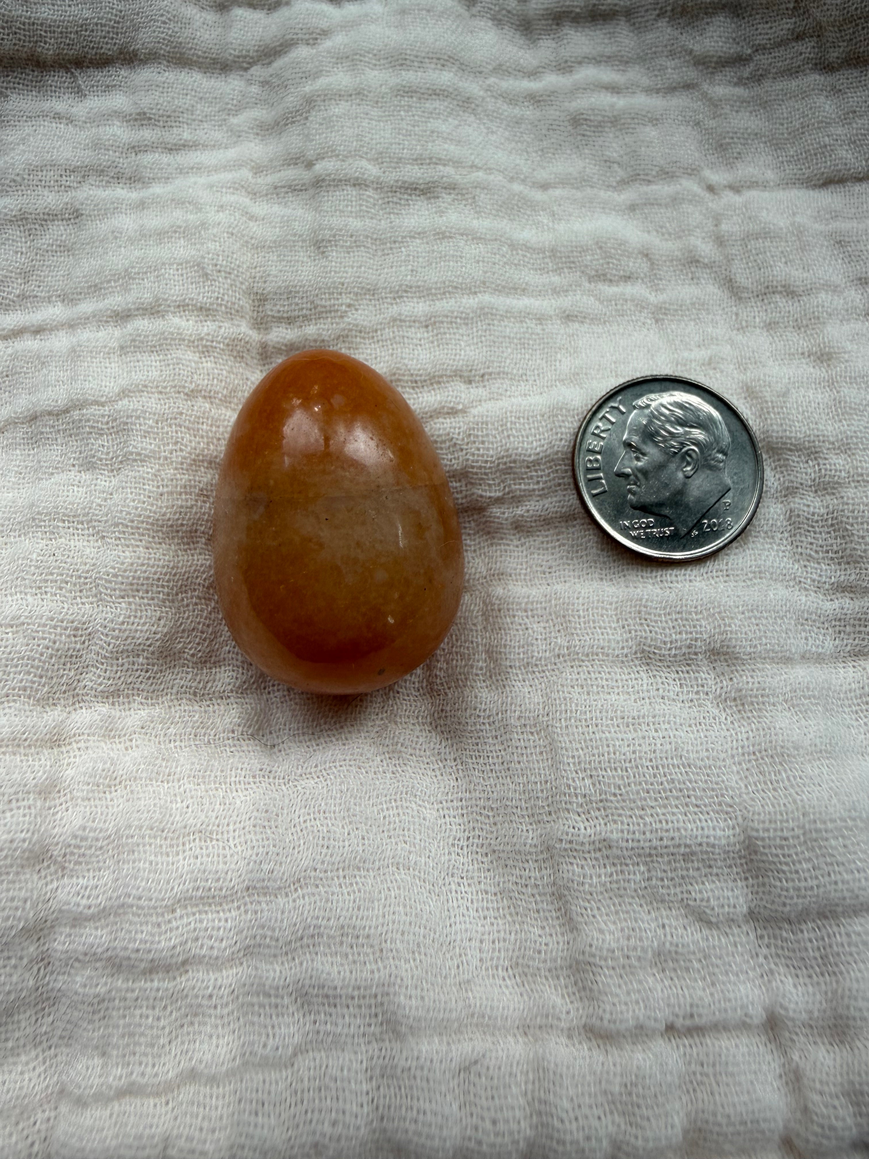 Honey Calcite Crystal Egg