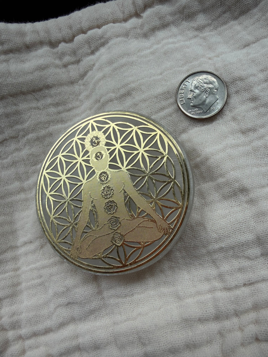 Selenite Chakra Charging Plate
