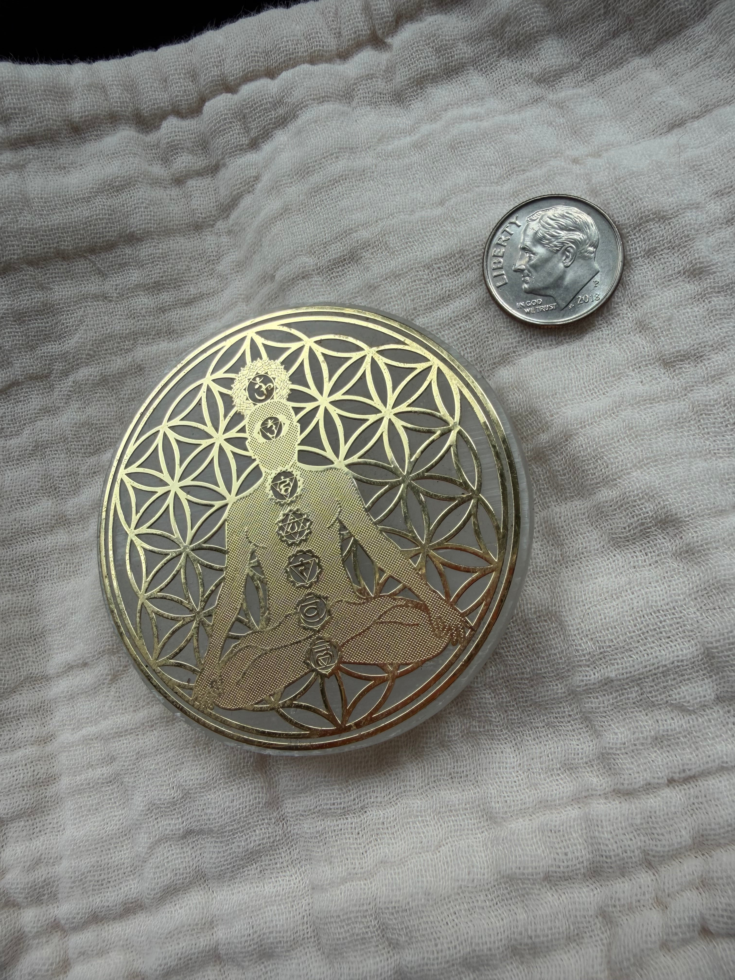 Selenite Chakra Charging Plate