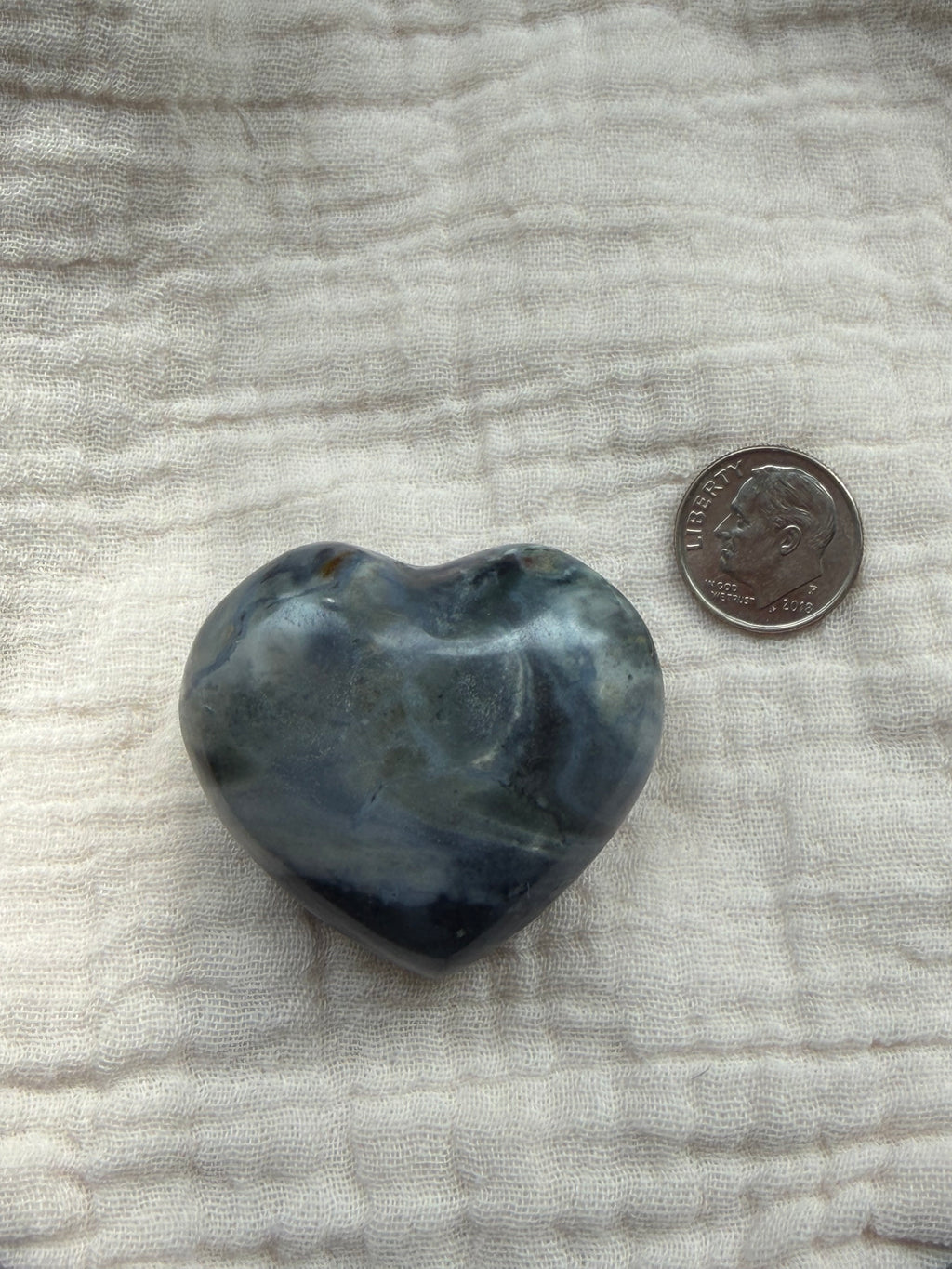 Ocean Jasper Crystal Heart Carving